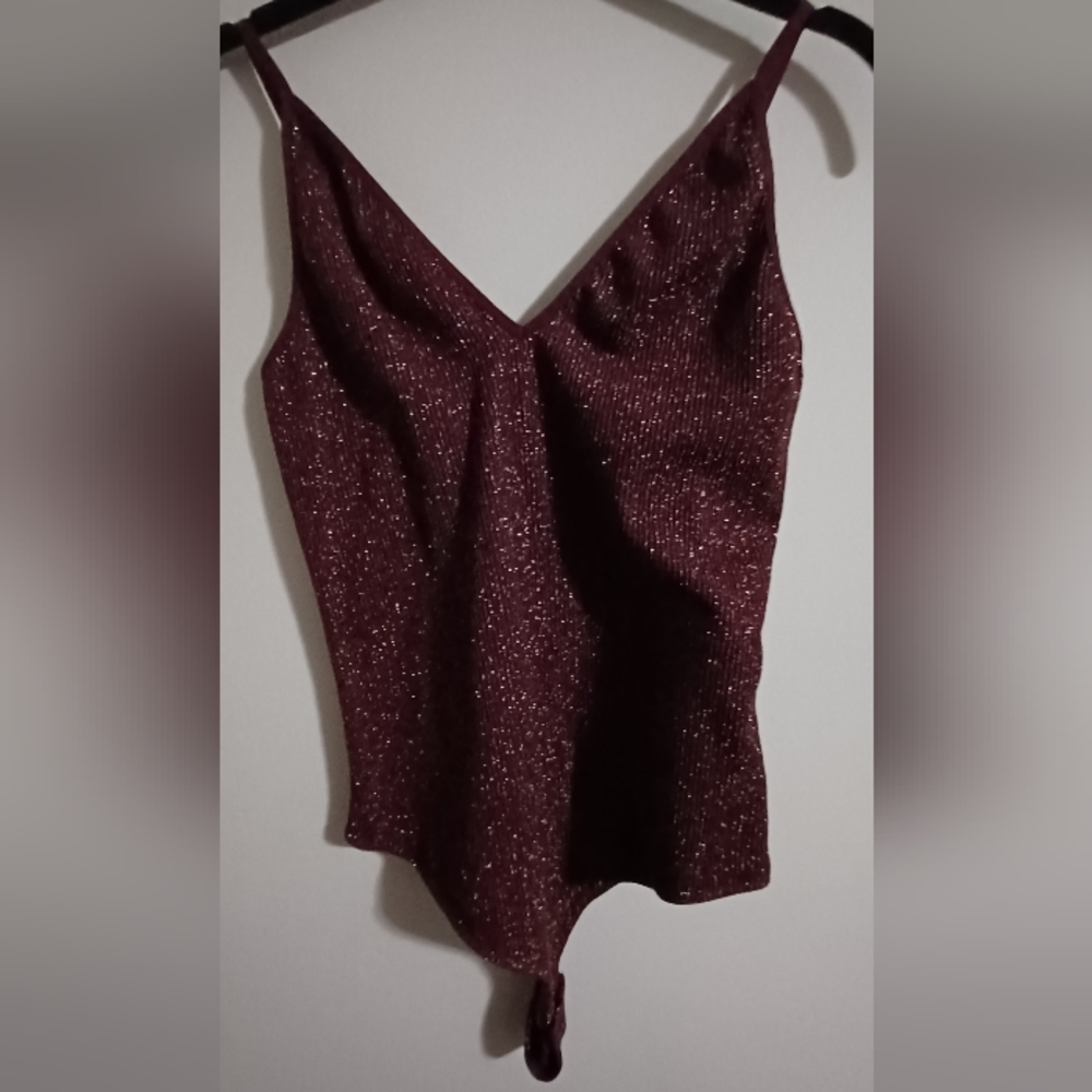 Dynamite Burgundy Sparkle Camisole